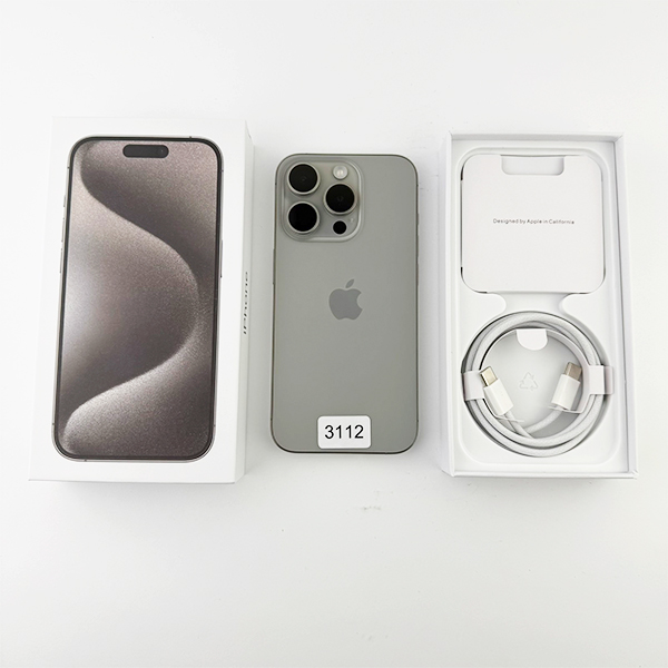 Apple iPhone 15 Pro 128GB Natural Titanium Б/У №3112 (Стан 10/10)