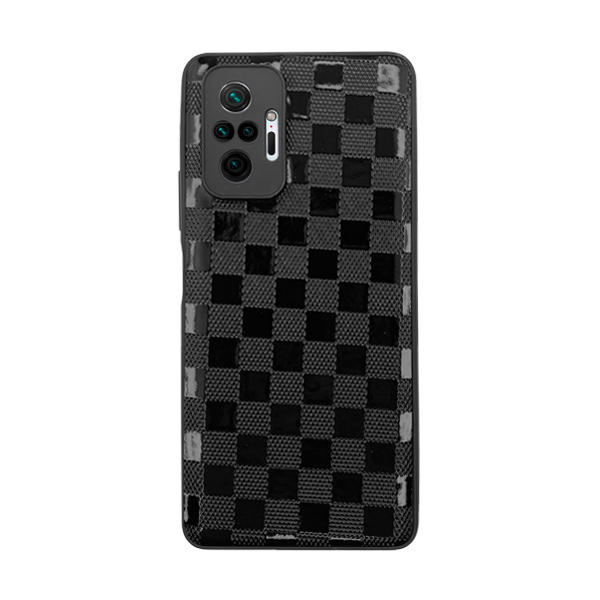 Чехол Silicon Leather Case для Xiaomi Redmi Note 10 Pro/Note 10 Pro Max Black Cube