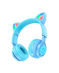 Bluetooth Навушники Hoco W39 Cat ear kids Blue