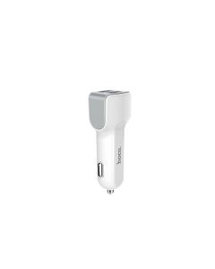 Автомобільний зарядний пристрій HOCO Z23 grand style dual-port car charger set with Micro cable White