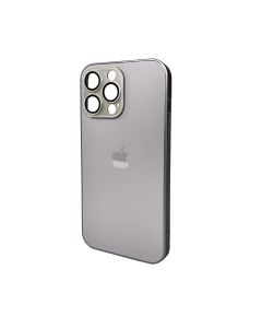 Чохол для смартфона AG Glass Matt Frame Color Logo for Apple iPhone 14 Pro Max Titanium Grey