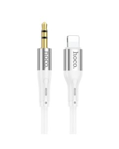 Аудiокабель HOCO UPA22 iP silicone digital audio conversion cable White