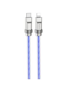 Кабель HOCO U113 Solid PD silicone charging data cable iP Blue