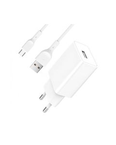 МЗП SkyDolphin SC36T 1USB 2.4A White + USB Type-C (MZP-000117)