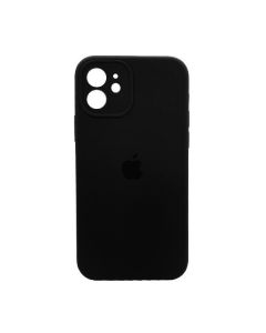 Чохол Soft Touch для Apple iPhone 12 Black with Camera Lens Protection Square