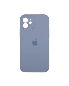 Чехол Soft Touch для Apple iPhone 12 Lavender Gray with Camera Lens Protection Square