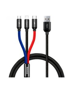 Кабель Baseus Three Primary Colors USB Type-C/Lightning/Micro USB 1.2m 3.5A (CAMLT-BSY01)
