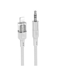 Аудiокабель HOCO UPA27 Spirit transparent digital audio conversion cable iP Black