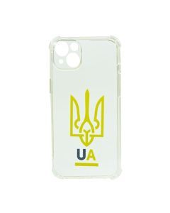 Чехол Wave We are Ukraine Case iPhone 13 Clear U&A with Camera Lens