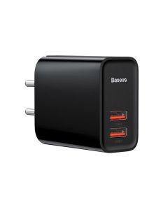 СЗУ Baseus Speed Dual QC3.0 Quick Charger U+U 30W Black