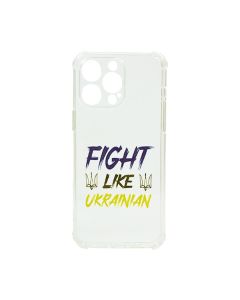 Чехол Wave We are Ukraine Case iPhone 13 Pro Clear Fight Like Ukrainian with Camera Lens