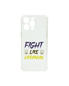 Чохол Wave We are Ukraine Case iPhone 14 Pro Max Clear Fight Like Ukrainian with Camera Lens