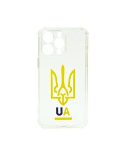 Чохол Wave We are Ukraine Case iPhone 14 Pro Max Clear U&A with Camera Lens