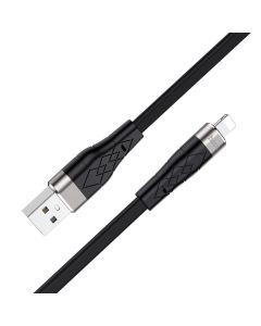 Кабель HOCO X53 USB to iP 2.4A, 1m, silicone, aluminum connectors, Black