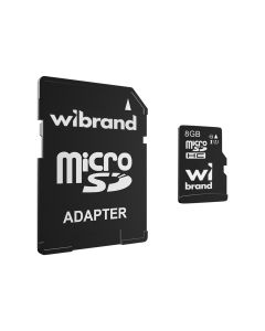 Карта пам'яті microSDHC (UHS-1) Wibrand 8Gb class 10 (adapter SD)