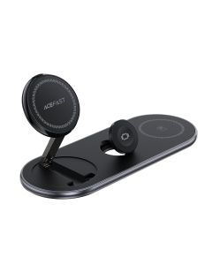 Бездротовий зарядний пристрій ACEFAST E19 Qi2 desktop 3-in-1 wireless charging holder Black