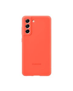 Чехол накладка Samsung G990 Galaxy S21 FE Silicone Cover Coral (EF-PG990TPEGRU)