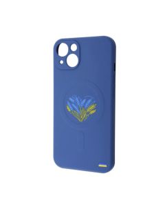 Чехол Wave Ukraine Edition Case для Apple iPhone 13/14 with MagSafe Spikelet Heart