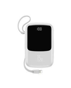 Внешний аккумулятор Baseus Qpow 10000 mAh White (PPQD-A02) + USB-лампа XO Y1