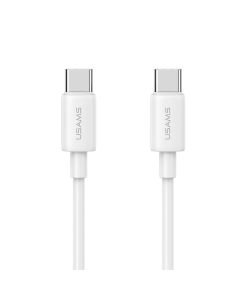 Кабель Usams SJ711 Type-C To Type-C 60W Fast Charging Data Cable white