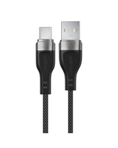 Кабель ACEFAST C11-04 USB to Type-C 3A, 1.2m,  nylon + PVC, zinc connectors, Black