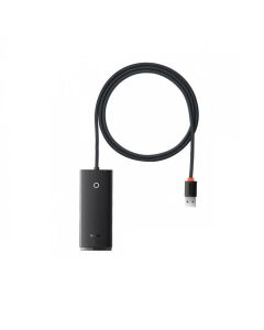 USB-хаб Baseus Lite Series 4-Port USB-A HUB Adapter (USB-A to USB 3.0*4 ) 1m Black