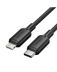 Кабель Vention USB 2.0 Type-C Male to Lightning Male 3A Cable 1M Black PVC Type