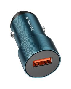 Автомобільний зарядний пристрій BOROFONE BZ19A Wisdom single port QC3.0 car charger 18W Sapphire Blue