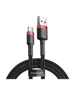 Кабель Baseus Cafule Cable USB Type-C 3A 1m Black/Red (CATKLF-B91)