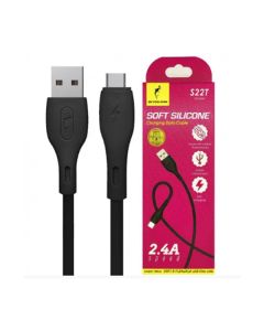 Кабель SkyDolphin S22T Soft Silicone USB to USB Type-C 1m Black (USB-000604)
