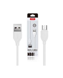 Кабель XO NB8 Micro USB 1m 2.1A White