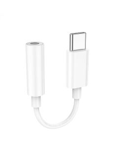 Кабель-перехiдник HOCO LS35 Type-C to 3.5mm digital audio converter White