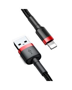 Кабель Baseus Cafule Cable USB For Lightning 2.4A 0.5m Red+Black