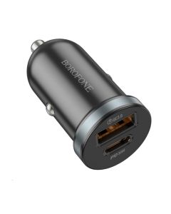 Автомобільний зарядний пристрій BOROFONE BZ22 Scenery dual port PD30W+QC3.0 car charger Black