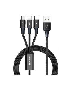 Кабель Baseus Rapid Series 3-in-1 Cable For Lightning/Micro/Type-C 1.2m Black (CAJS000001)