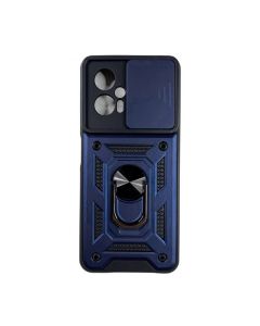 Чехол Armor Camshield Case для Xiaomi Poco X4 GT with Ring Dark Blue