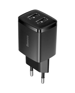 Мережевий зарядний пристрій Baseus Compact Charger 2U 10.5W EU Black