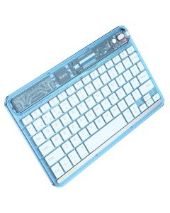 Клавіатура HOCO S55 Transparent Discovery edition wireless BT keyboard(English version) Ice Blue Mist