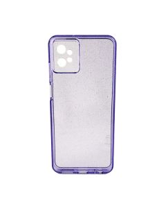 Чехол Silicon Shiny Case Motorola G32 Glitter Clear/Purple