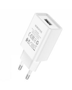 Мережевий зарядний пристрій BOROFONE BA68A Glacier single port charger White