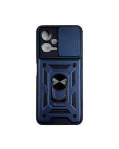 Чехол Armor Camshield Case для Xiaomi Redmi Note12 5G/Poco X5 5G with Ring Dark Blue