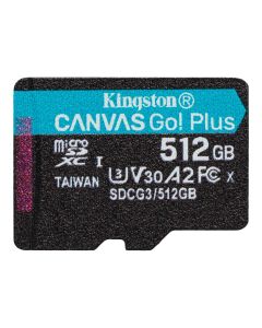 Карта пам'яті microSDXC (UHS-1 U3) Kingston Canvas Go Plus 512Gb class 10 A2 V30 (R170MB/s, W90MB/s)