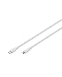 Кабель для зарядки USB, USB-C - Lightning 2 м, USB 2.0, 60W, силіконовий, білий AK-600110-020-W DIGITUS by ASSMANN