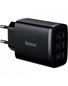 МЗП Baseus Compact Charger 3USB 17W (CCXJ020101) Black