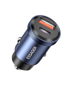 Автомобільний зарядний пристрій Essager Gyroscope Mini 45W Car Charger USB-A + Type-C  blue (ECCAC45-TL03-Z)