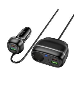 Автомобільний зарядний пристрій HOCO Z59A Rank 96W(2C2A) cigarette lighter slot car charger Black