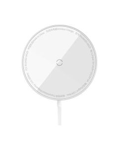 Бездротовий зарядний пристрій Baseus Simple Mini3 Magnetic Wireless Charger 15W Silver (CCJJ040012)