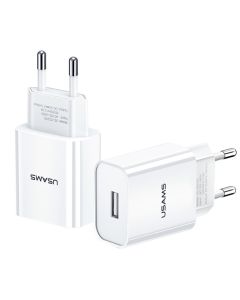 Мережевий зарядний пристрій Usams US-CC075 T18 Single USB Travel Charger (EU) White