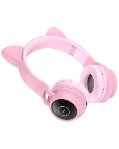 Навушники HOCO W27 Cat ear wireless headphones Pink