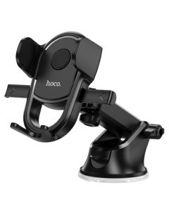 Автотримач для телефона HOCO H5 Integrity one-key car holder(center console) Black